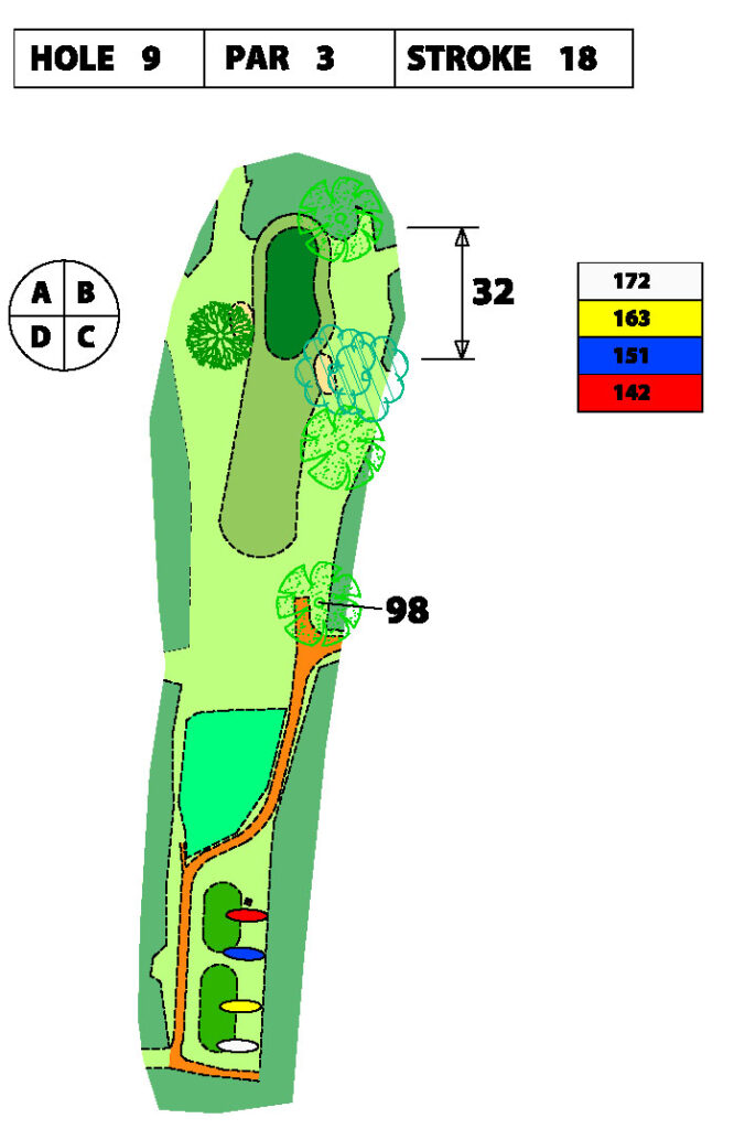 Plattegrond van hole 9
