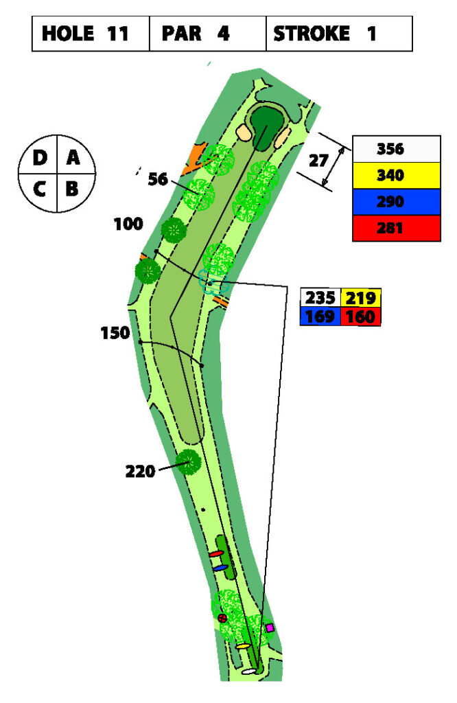 Plattegrond van hole 11