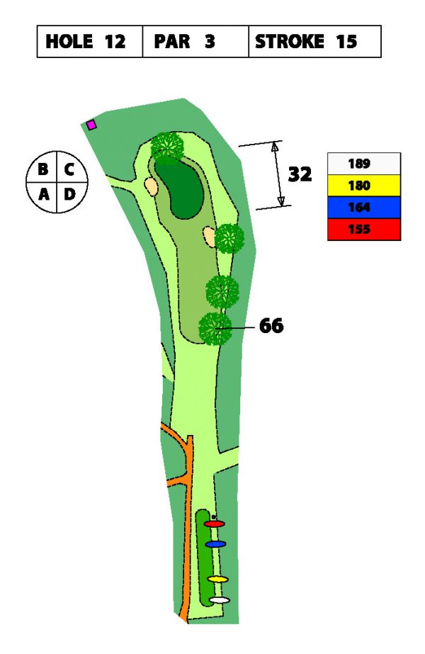 Plattegrond van hole 12