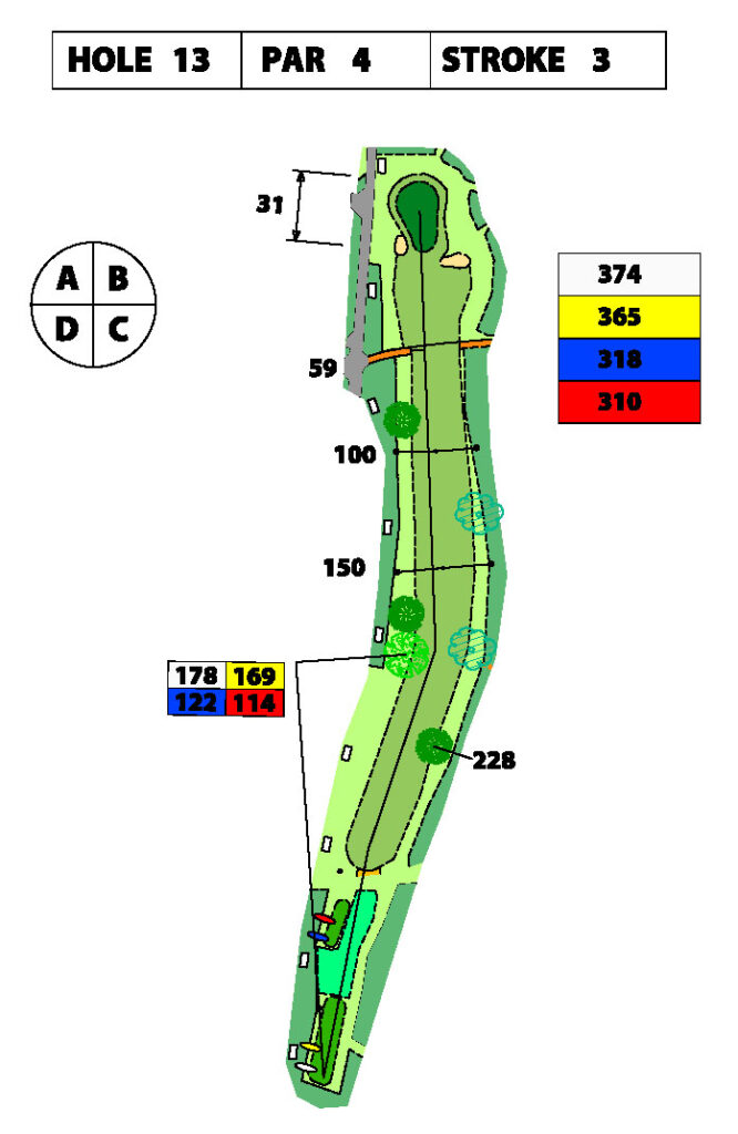 Plattegrond van hole 13