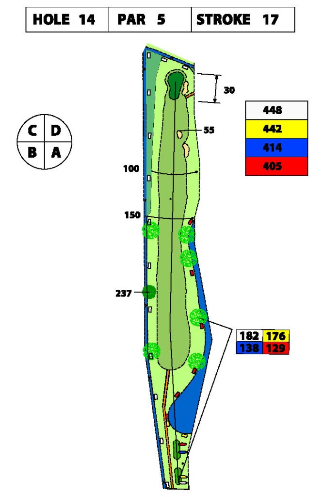 Plattegrond van hole 14