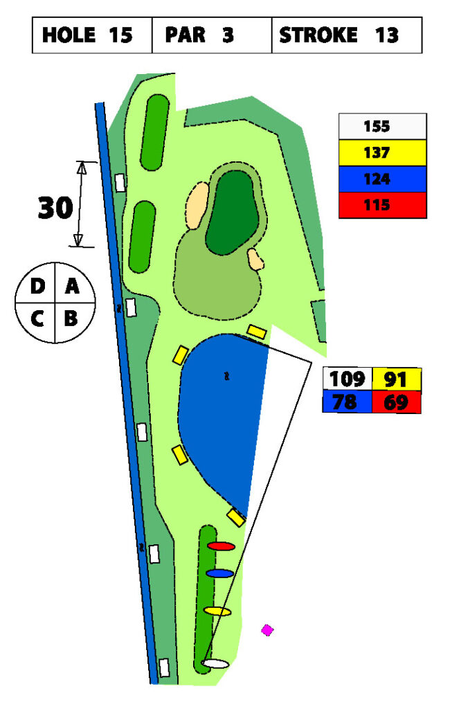 Plattegrond van hole 15