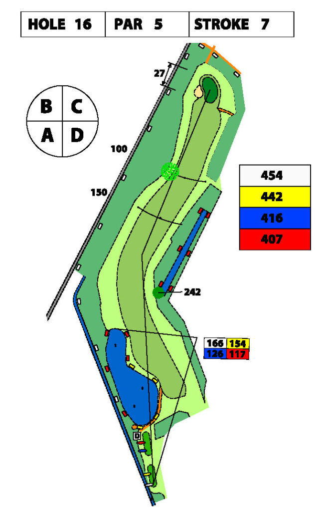 Plattegrond van hole 16